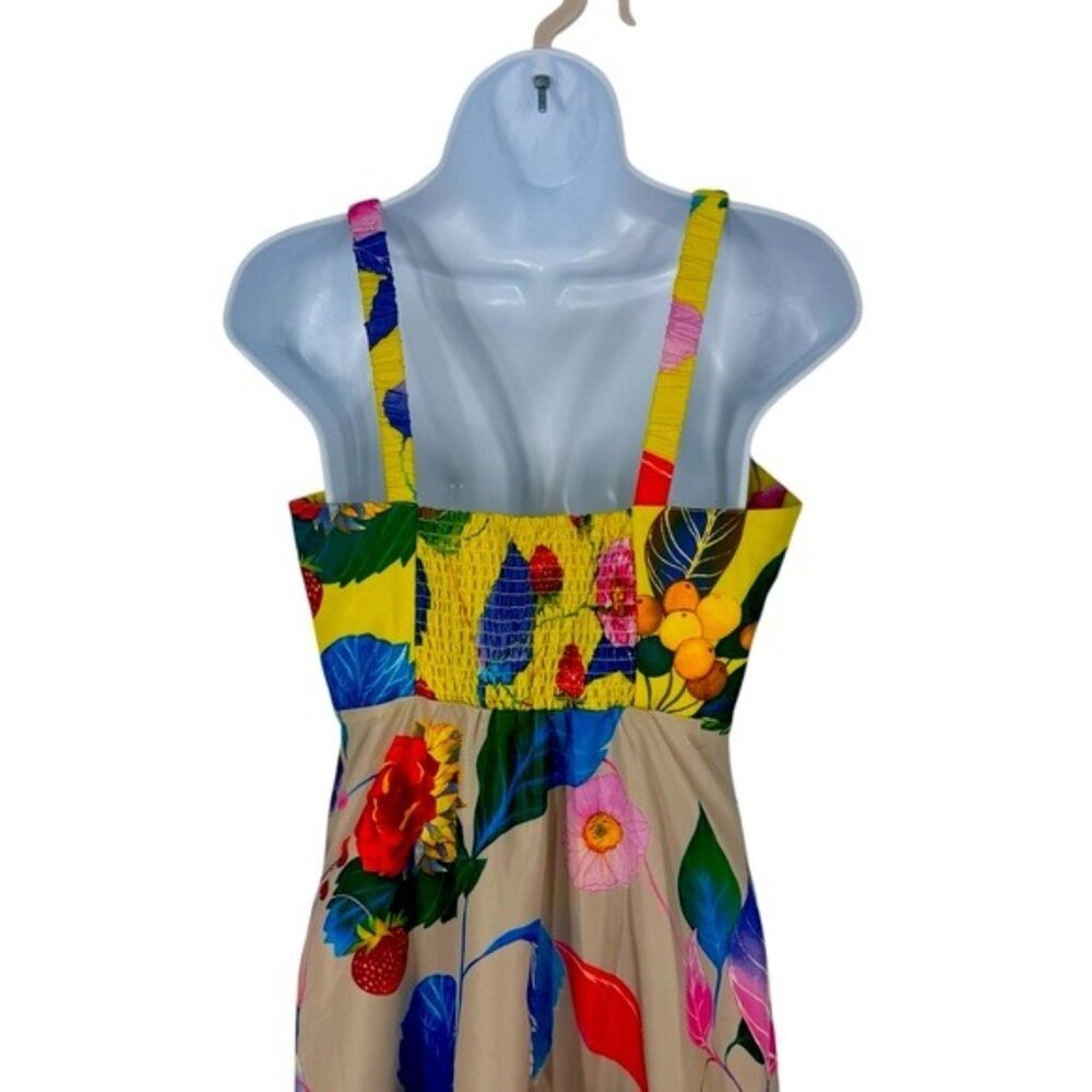 Tuckernuck NEW Vivid Jardin Dominique Fit and Flare Floral Midi Sun Dress L - Picture 6 of 9